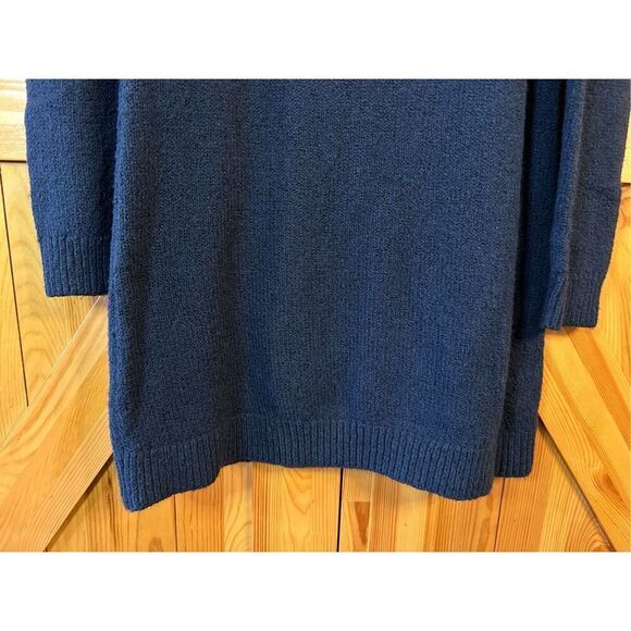 ABERCROMBIE & FITCH Navy Blue Zipper Sweater Dress Medium Tall Women's (0958) - Picture 2 of 7
